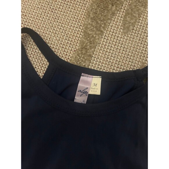 Navy Blue High Neck Francesca’s A-line Mini Dress - Picture 3 of 3